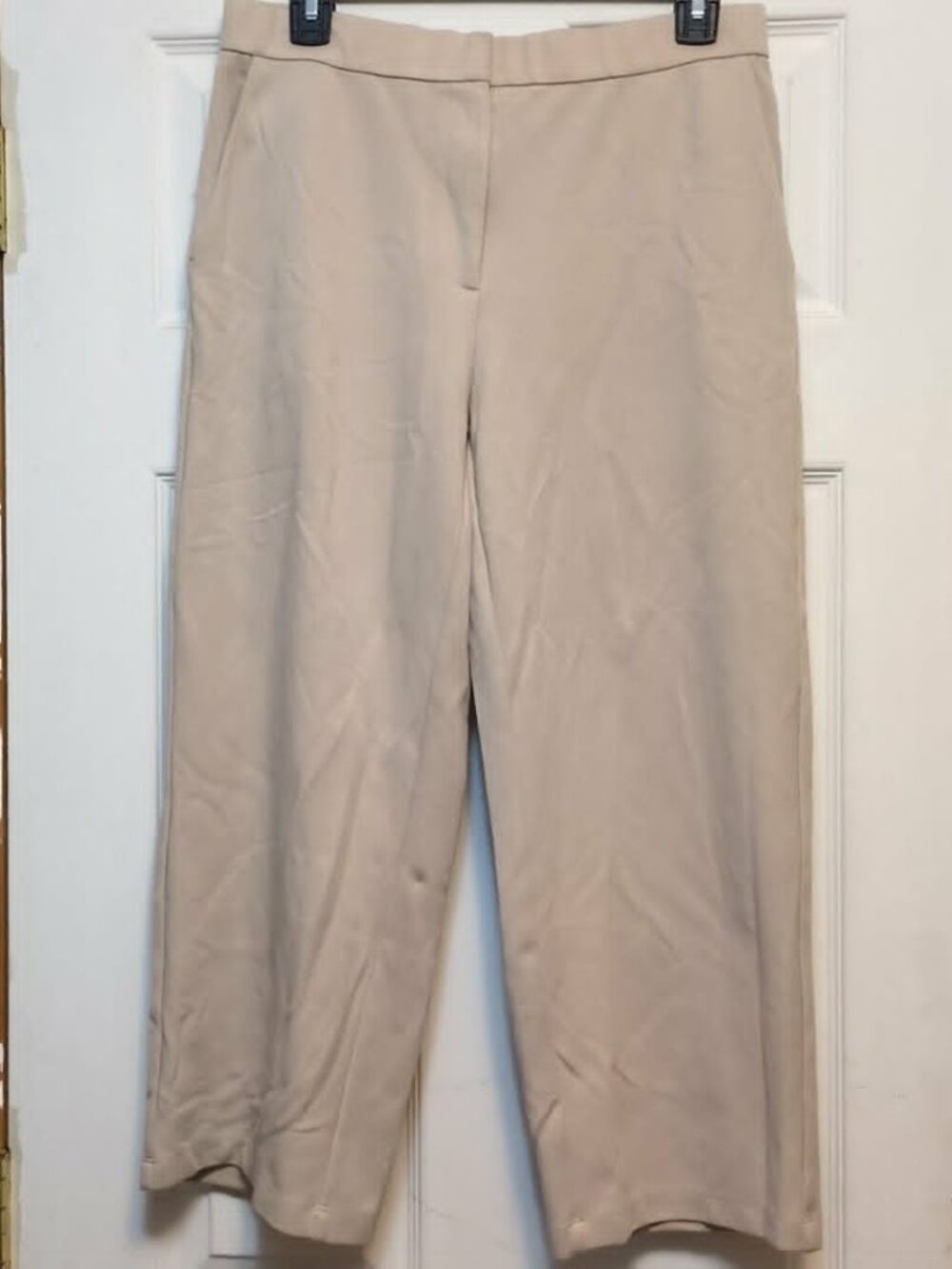 Eileen Fisher Tencel Beige Cropped Pants Size SP Capsule Wardrobe Neutral Comfy